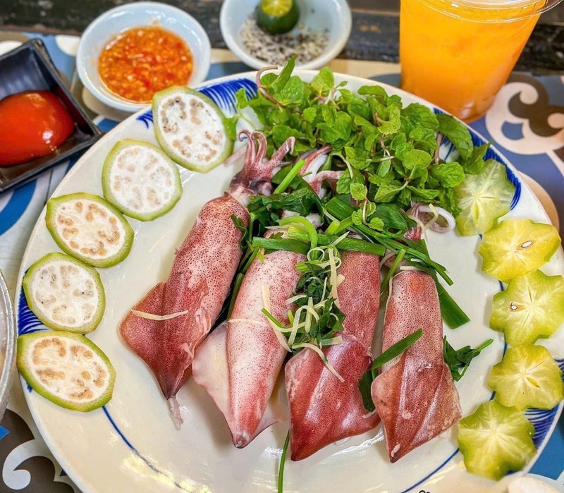 Mực hấp gừng