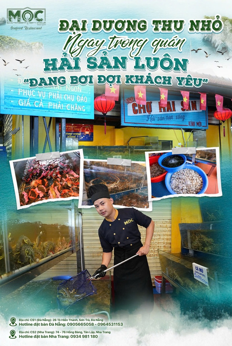 Trải nghiệm hải sản tươi sống tại Mộc Seafood