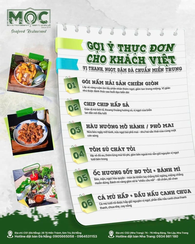 Gợi ý một số món best seller tại Mộc Seafood