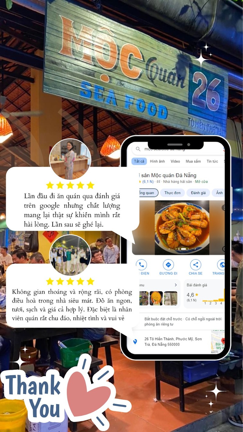 Mộc Seafood review từ trải nghiệm thực tế của thực khách