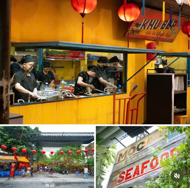 Không gian tại Mộc Seafood mang phong cách giao hòa giữa sự mộc mạc, gần gũi và tinh tế, phù hợp cho cả gia đình, cặp đôi hay đoàn khách