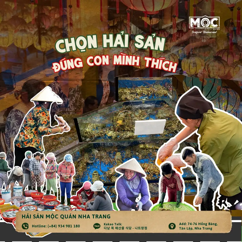 Hải Sản Mộc Quán Nha Trang – Hải Sản Tươi Sống Tại 74-76 Hồng Bàng