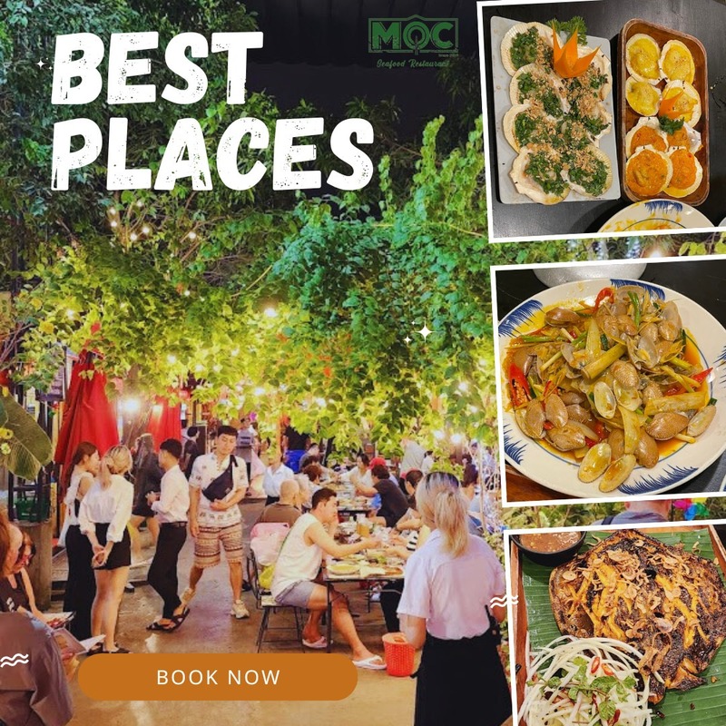 Đặt bàn trải nghiệm phong cách ẩm thực Mộc Seafood